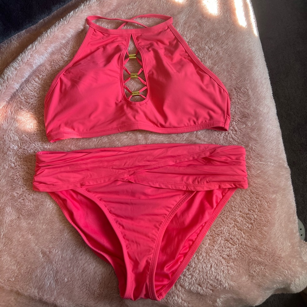 Hot pink swimsuit set